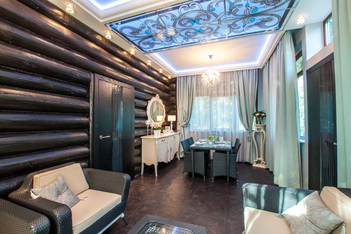 ceiling with different types of lighting