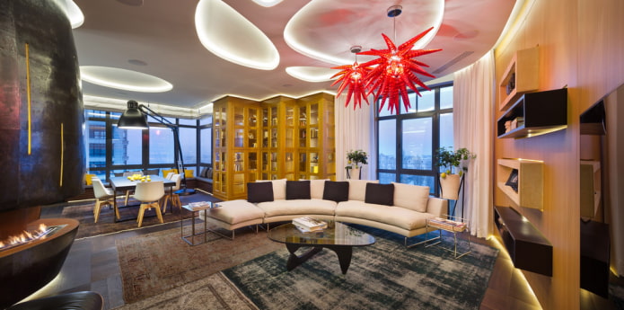 ceiling with lighting