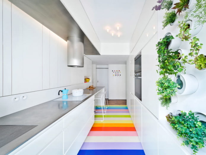 horizontal stripes on the floor
