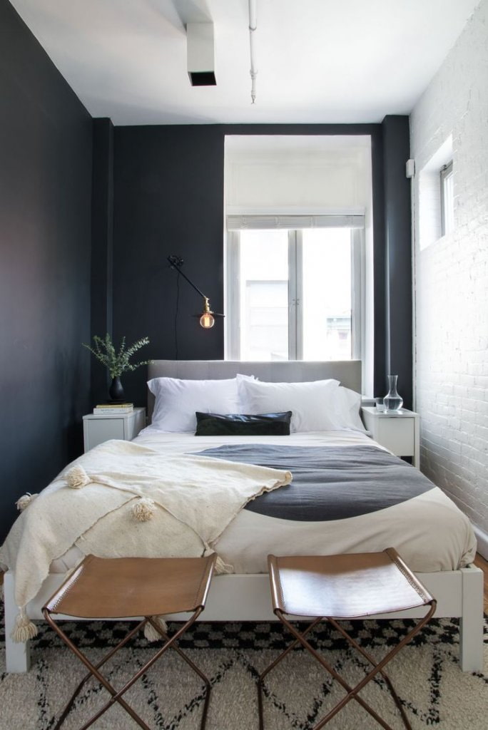 visual expansion of a narrow rooms