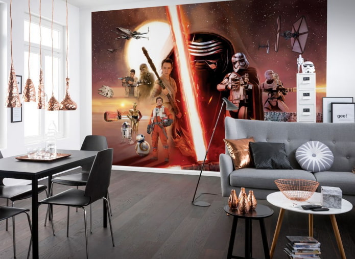 photo wallpaper in a modern style
