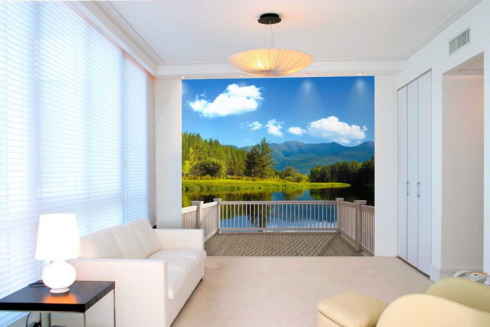 photo wallpaper with the effect of expanding space