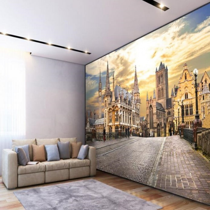 photo wallpaper with the effect of expanding space