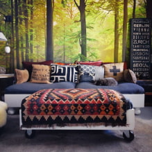 Modern photo wallpaper in the living room interior-1