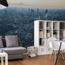 Modern photo wallpaper in the living room interior-4