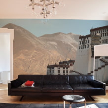 Modern photo wallpaper in the living room interior-6