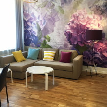 Modern photo wallpaper in the interior of the living room-7