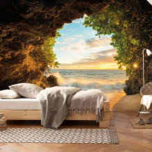 Photo wallpaper for the bedroom – a selection of ideas in the interior-2
