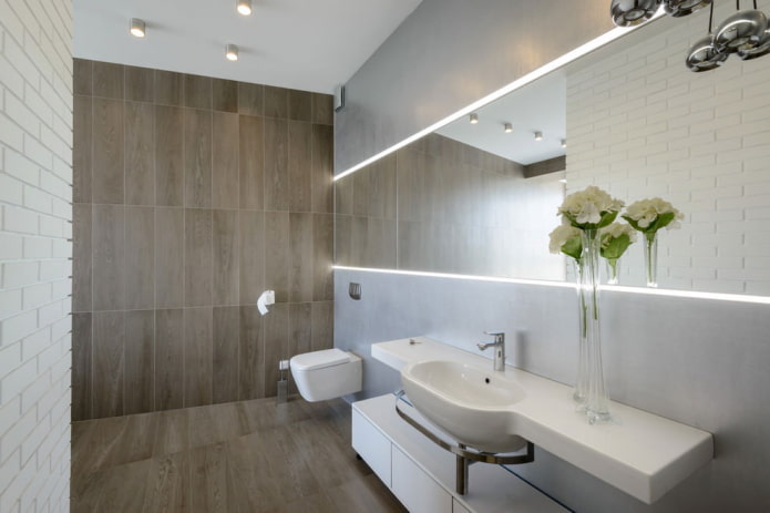 mirror in the bathroom