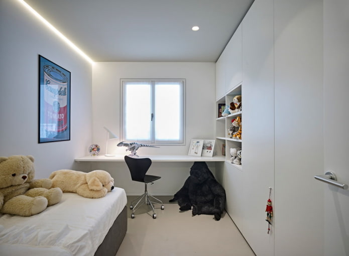 gray ceiling covering in the minimalist style