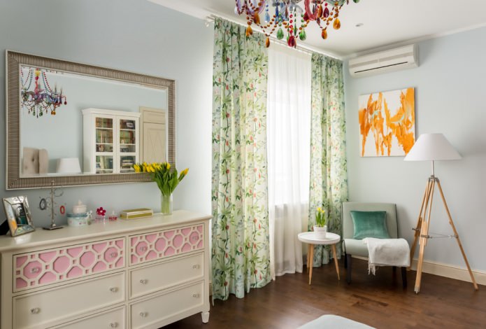 Floor-length curtains