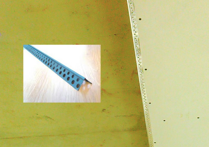 Installation of perforated corners