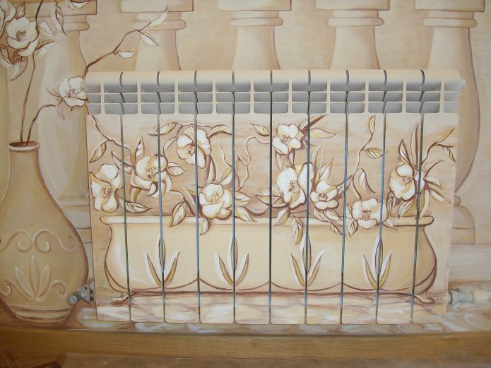 painting on the radiator
