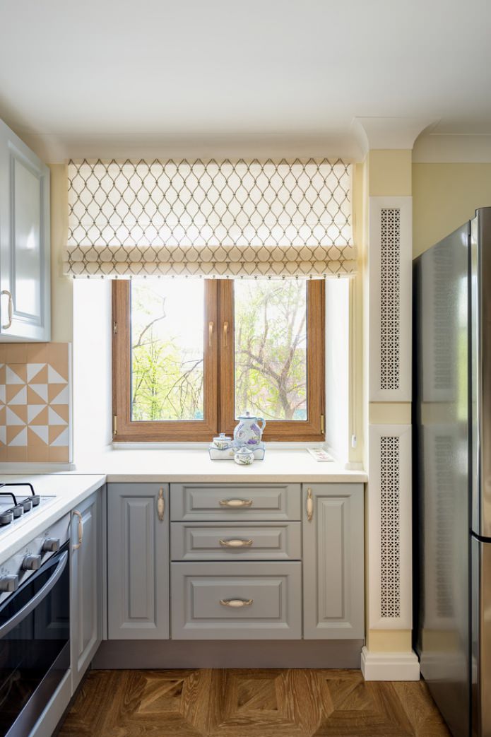 pipe grille in the kitchen