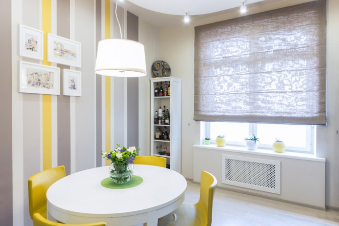plastic radiator grille in the kitchen interior