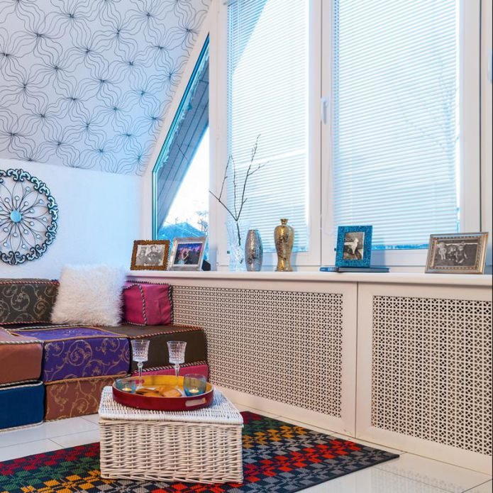 plastic grilles on batteries in the living room