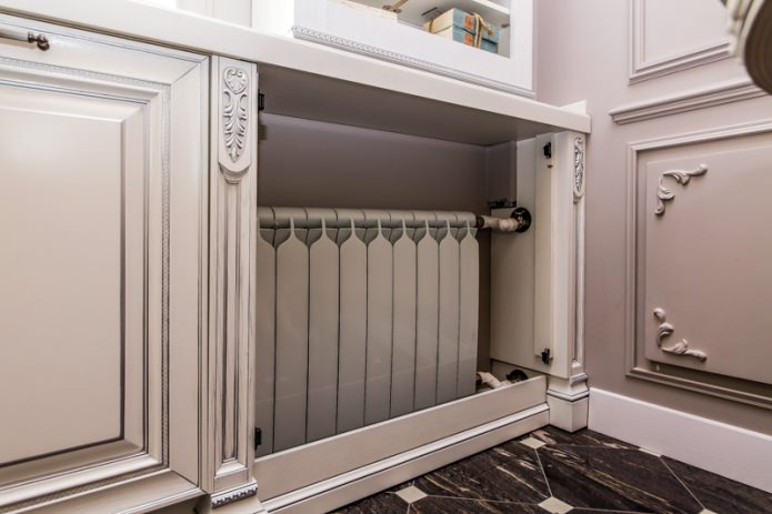hide radiator in a classic interior