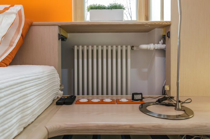 hide the battery in a modern interior