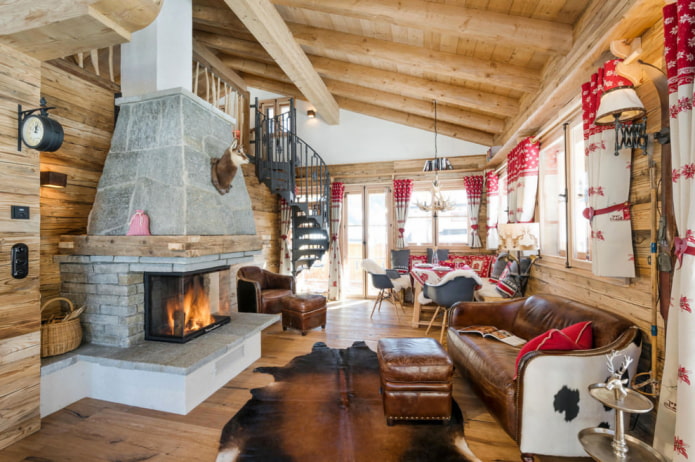 fireplace in a private house