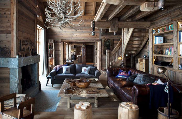 coffee table made of natural wood