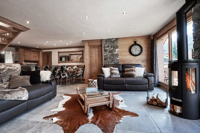 sheepskin on the floor