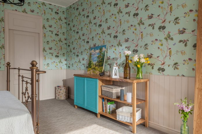 wallpaper with the image of birds on branches