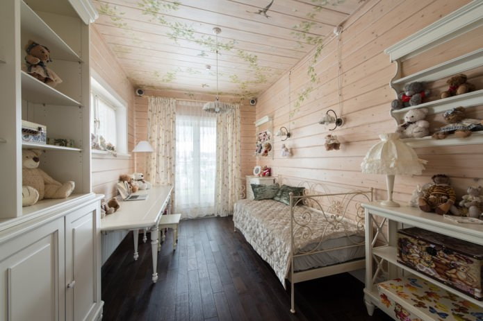 wooden walls with a pattern