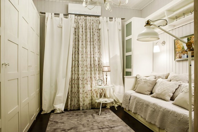 small-sized living room in Provence style