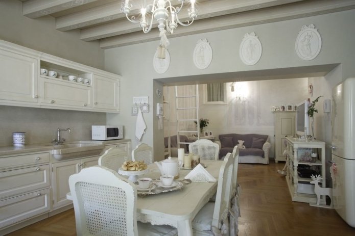 kitchen-living room design