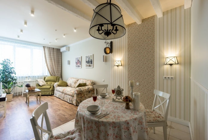 living room and dining room