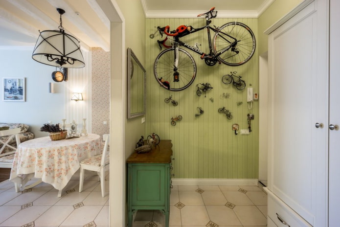 bicycle on the wall