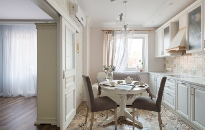 kitchen in light colors