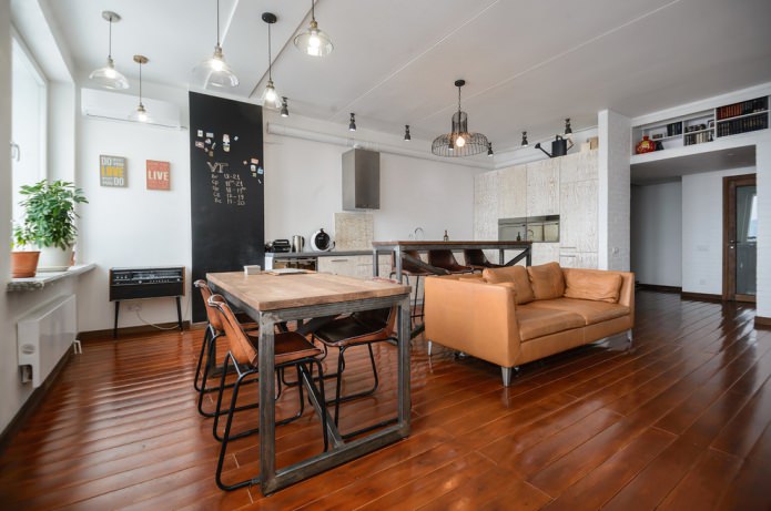living room in loft style