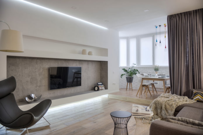dining room and living room zoning
