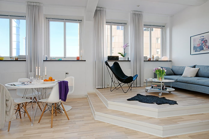 kitchen-living room design