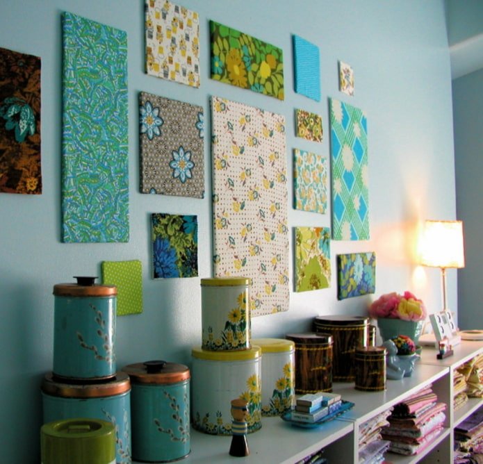 panel from wallpaper scraps