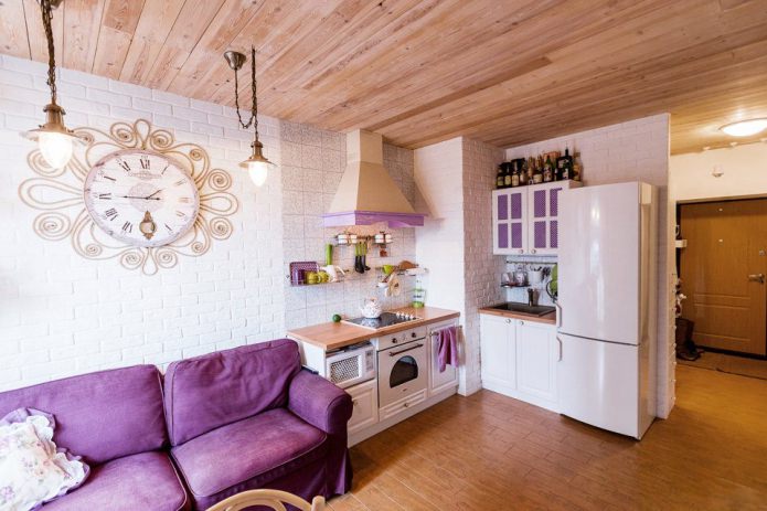 small kitchen-living room