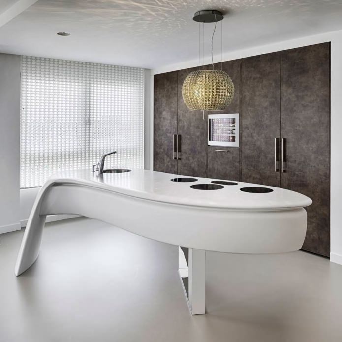 ultra-modern kitchen island
