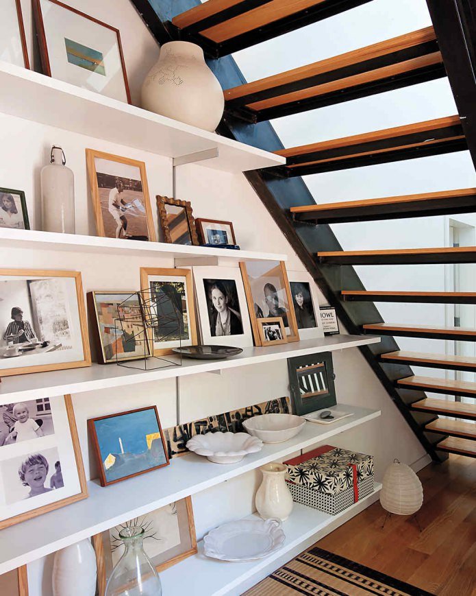 shelves in the interior