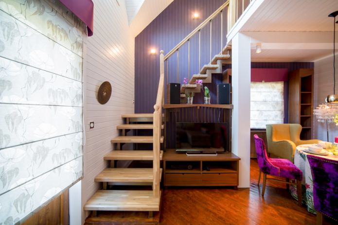TV under the staircase