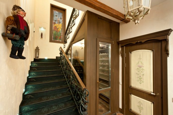 glass door to the cellar