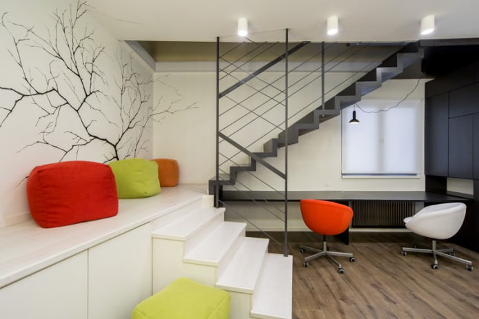 desk with two chairs
