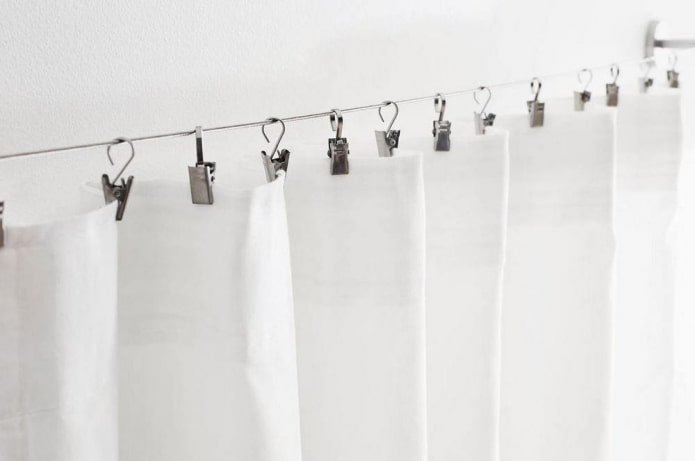 curtain on clothespins