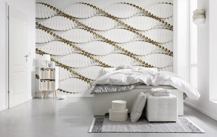 abstract 3D wallpaper in the bedroom