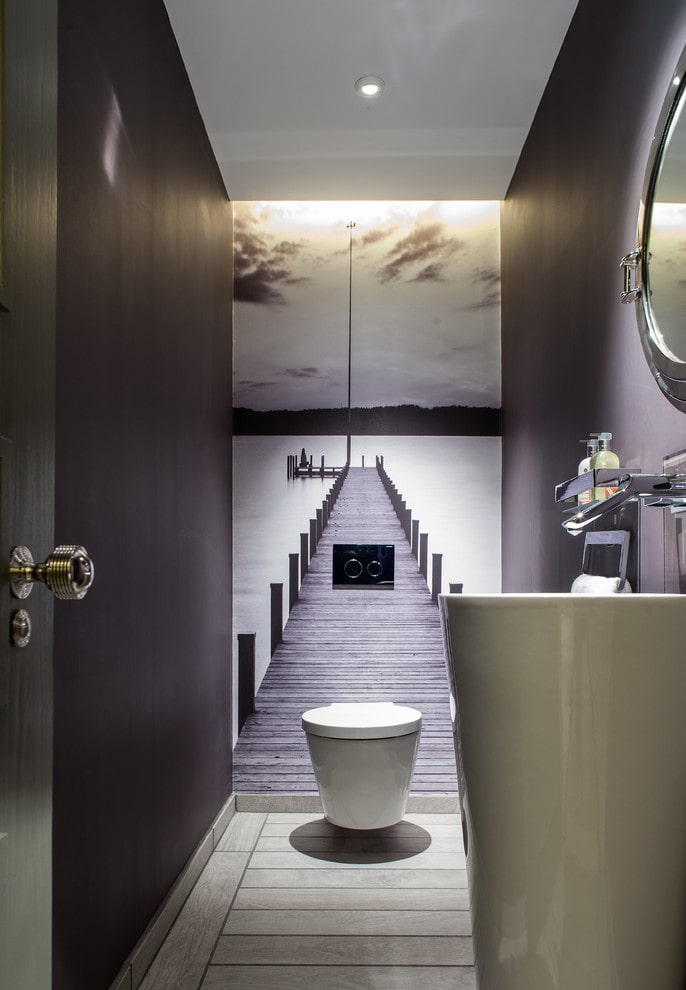 3D photo wallpaper in the bathroom