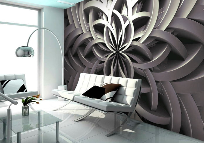 3D photo wallpaper in high-tech style