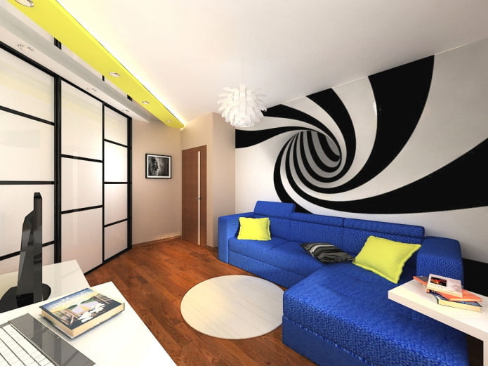 3D photo wallpaper in high-tech style