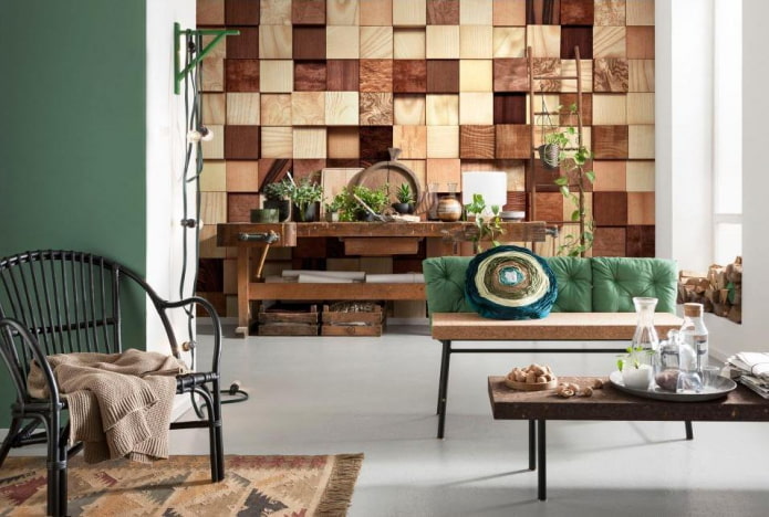 standard 3D photo wallpaper in the interior