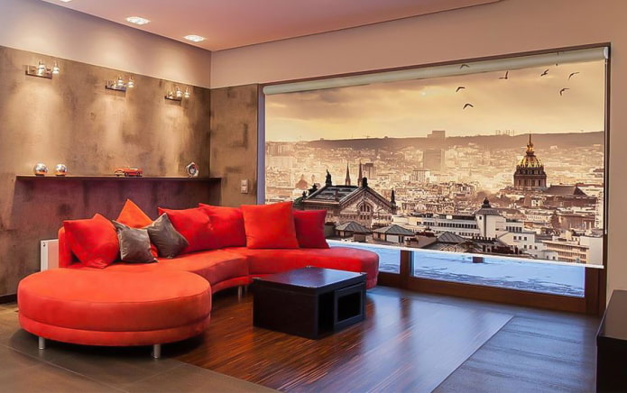 3D roller blinds with a city image