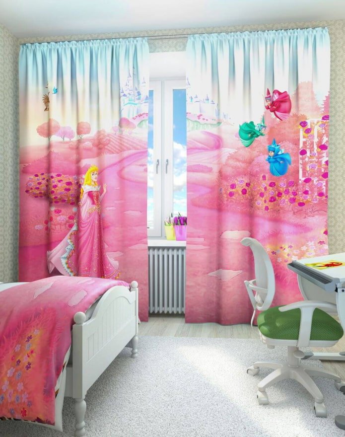 3D curtains in the nursery